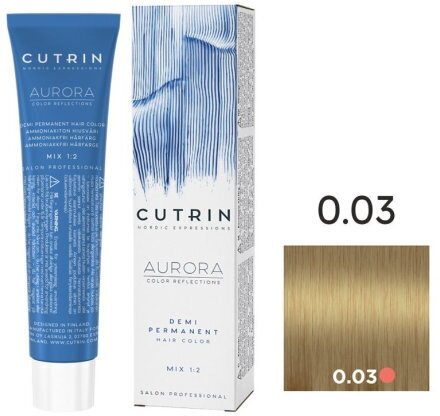 Cutrin AURORA Demi Безаммиачный краситель для волос, 0.03 Золото, 60 мл