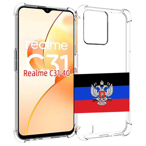 Чехол MyPads герб флаг ДНР-1 для OPPO Realme C31 задняя-панель-накладка-бампер