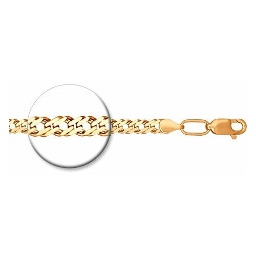 фото Браслет плетение двойной ромб из золочёного серебра sokolov 985040602 diamant-online