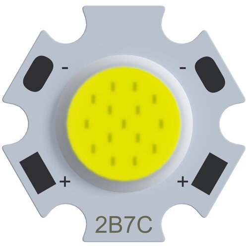 Светодиодный модуль светодиод COB матрица светодиода GSMIN 2B7C 9-12 В, 7 Вт, 240-260 мА, 700 лм, 20 мм (нейтральный свет 4000-4500К)