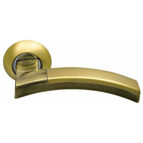 Ручка дверная фалевая на круглой накладке SILLUR 132 S. GOLD/BR матовое золото/античная бронза ручка дверная renz валенсия бронза античная