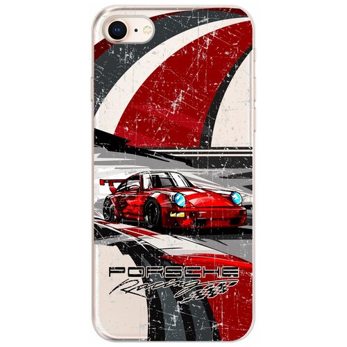 Силиконовый чехол Mcover для Apple iPhone 7 с рисунком Автомобиль Porsche 911 силиконовый чехол mcover для apple iphone x с рисунком автомобиль porsche 911