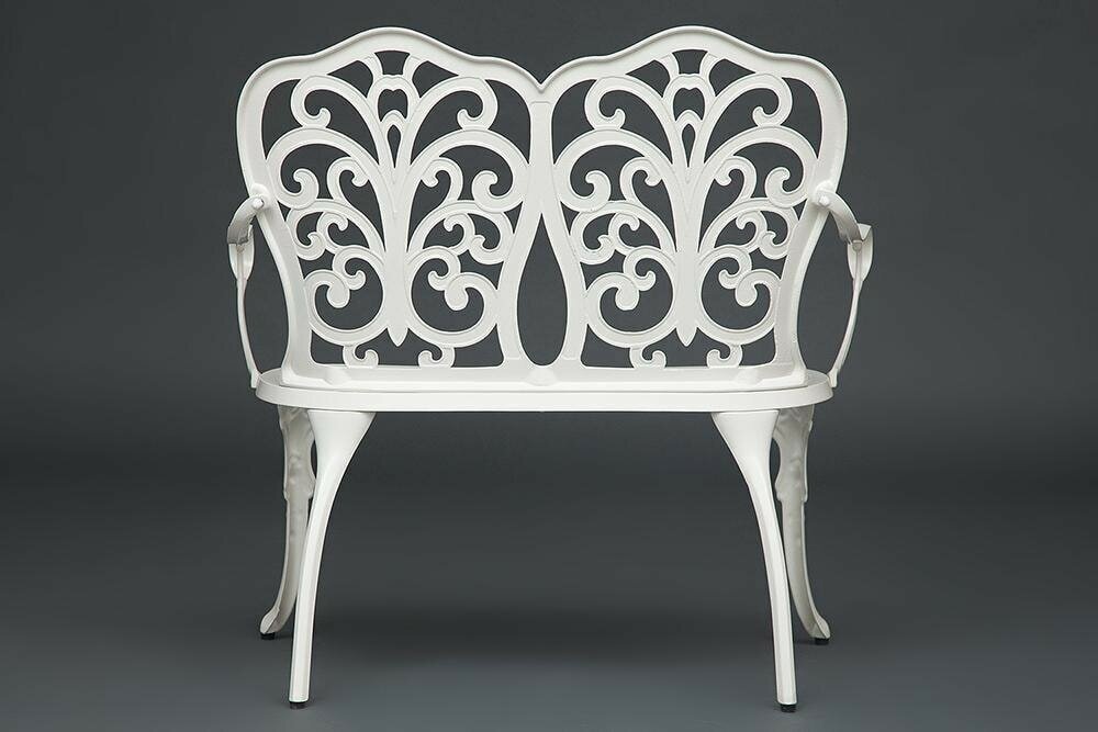 Скамья TetChair Symphonie,алюминиевый сплав, 95х56х92см, butter white - фотография № 5