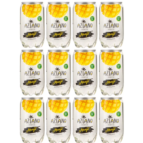 Напиток газированный Aziano Sparkling Mango (Манго) 0.350 л упаковка 12 штук