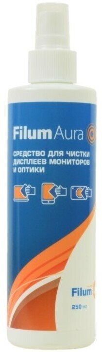 Fillum Чистящие средства Filum Aura Спрей для очистки мониторов и оптики, 250 мл CLN-S250ICD