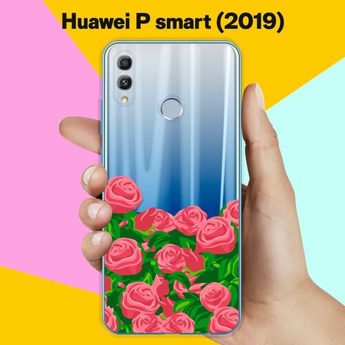 Силиконовый чехол Розы на Huawei P Smart (2019) силиконовый чехол i’m so sorry на huawei p smart 2019 хуавей п смарт 2019