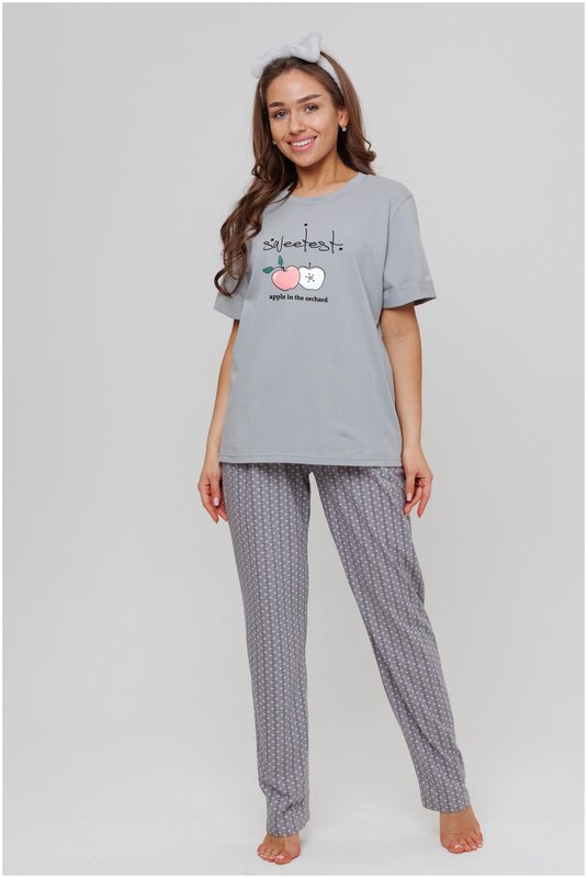 Пижама Modellini, брюки, футболка, короткий рукав