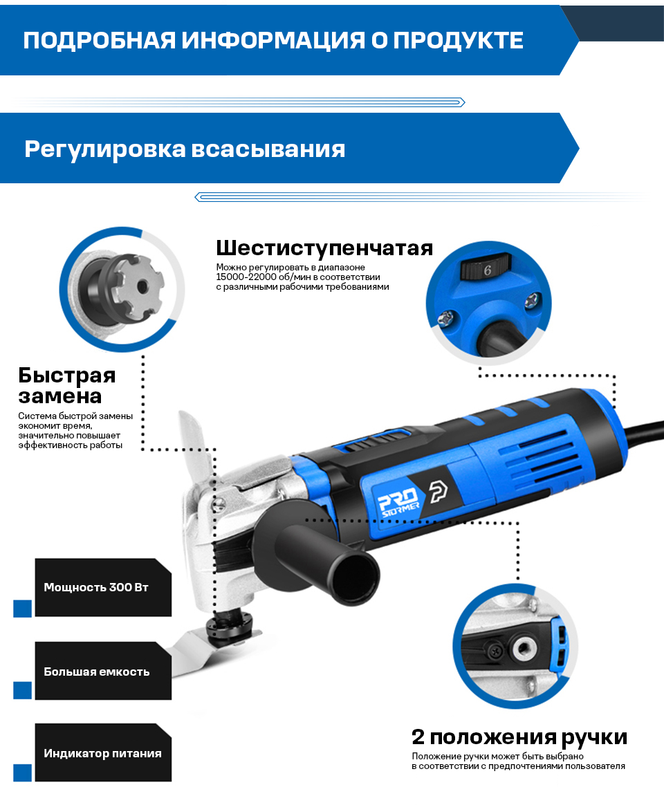 Реноватор (МФИ) PROSTORMER PTET1010 HT149 3003C, 300 Вт