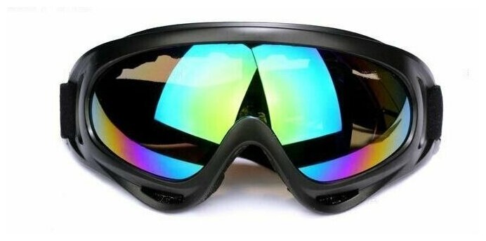 Очки спортивные горнолыжные / Горнолыжная маска / Защитные очки для сноуборда, мототехники и снегохода, стекло хамелеон