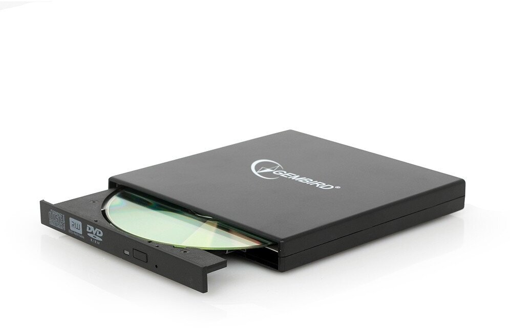 Внешний CD/DVD-привод с интерфейсом USB Gembird DVD-USB-02, черный