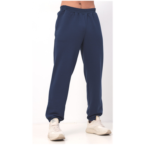 Брюки спортивные джоггеры MOM №1, размер XL, синий спортивные брюки nashlosь на резинке принт nashlosь размер xxl