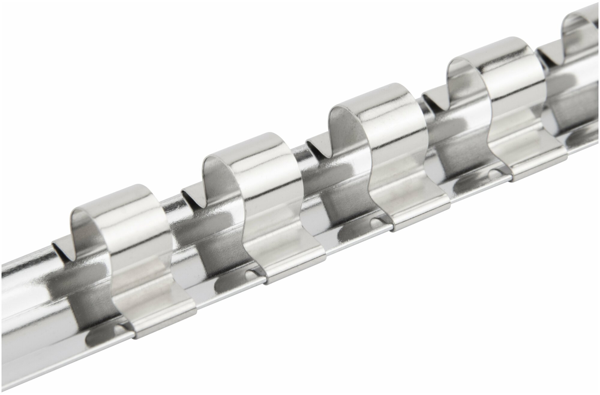 Настенная металлическая рейка для торцевых головок NORGAU Industrial с 10 держателями под квадрат 3/8", 260 мм