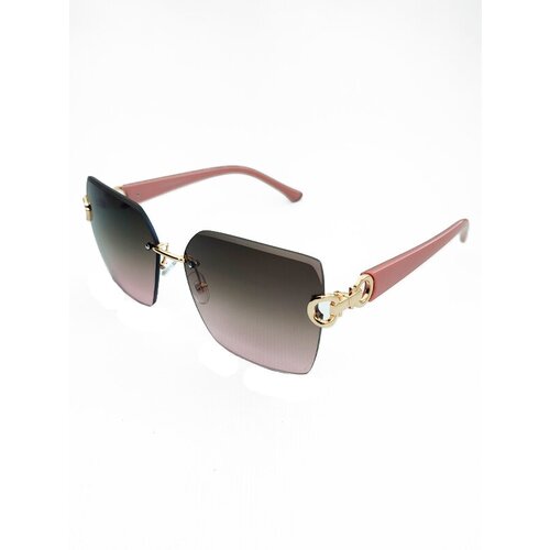 Солнцезащитные очки , коричневый, розовый