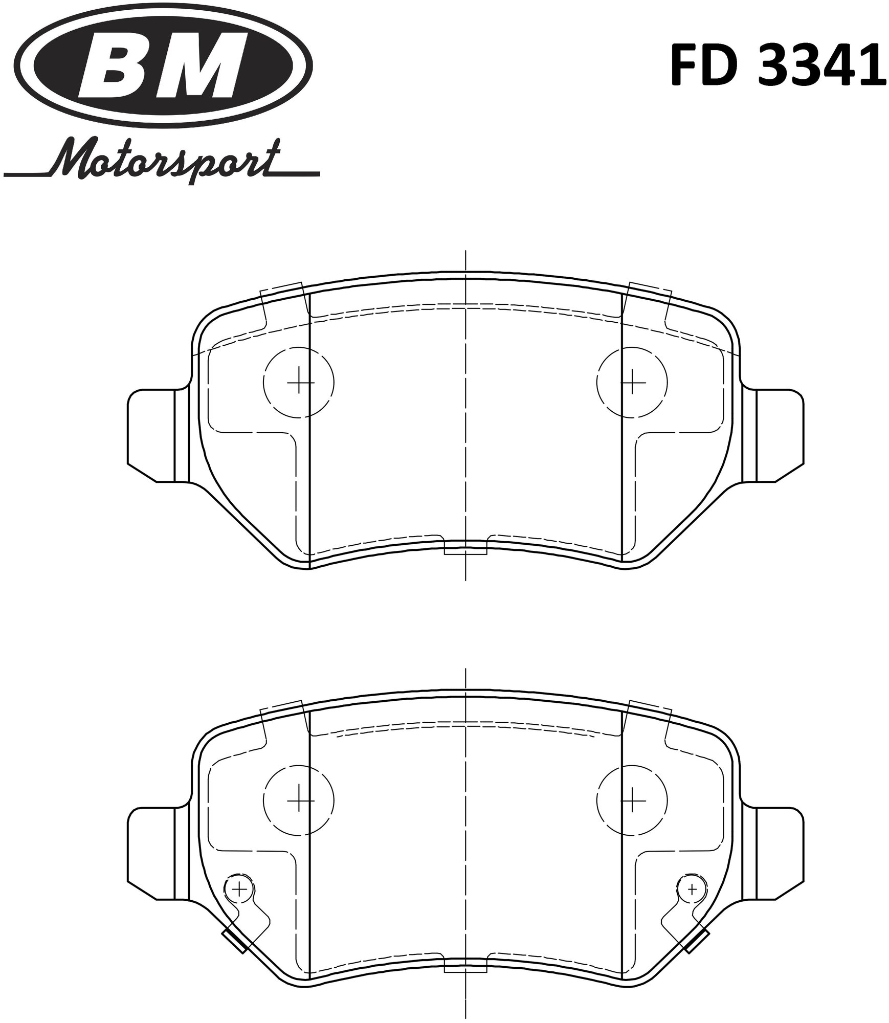 Колодки Тормозные Дисковые Задние BM-Motorsport арт. FD3341