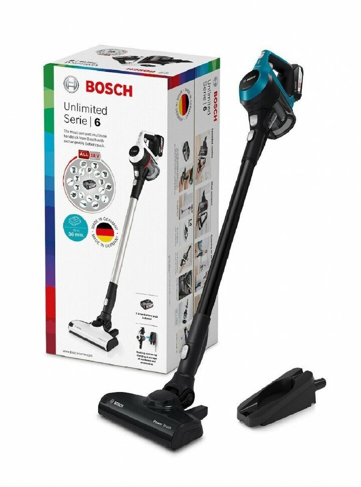 Ручной пылесос (handstick) BOSCH Unlimited 6 , синий - фото №7