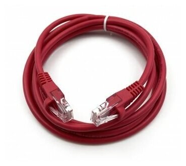 Патч-корд Buro UTP 4 пары cat5E CCA molded 2м красный RJ-45 (m)-RJ-45 (m)