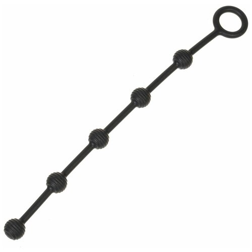 Черная анальная цепочка с кольцом - 30 см., OYO, черный