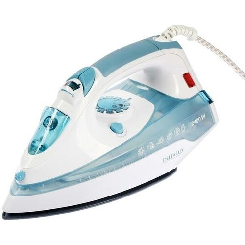 Delta Утюг DELTA LUX DL-710 2400 Вт керамическая подошва 25 гмин 320 мл бело-голубой 418900₽
