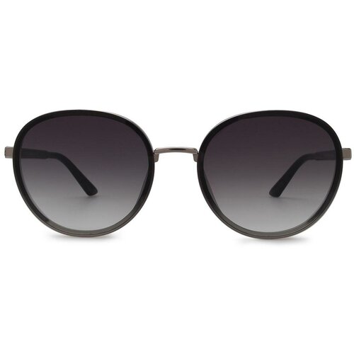 фото Солнцезащитные очки furlux, круглые, оправа: металл, поляризационные, для женщин, серый
