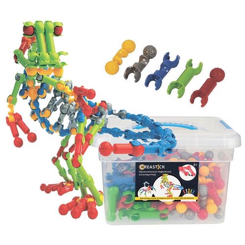 Конструктор шарнирный 125 zoob деталей CREASTICK, в пластиковом контейнере