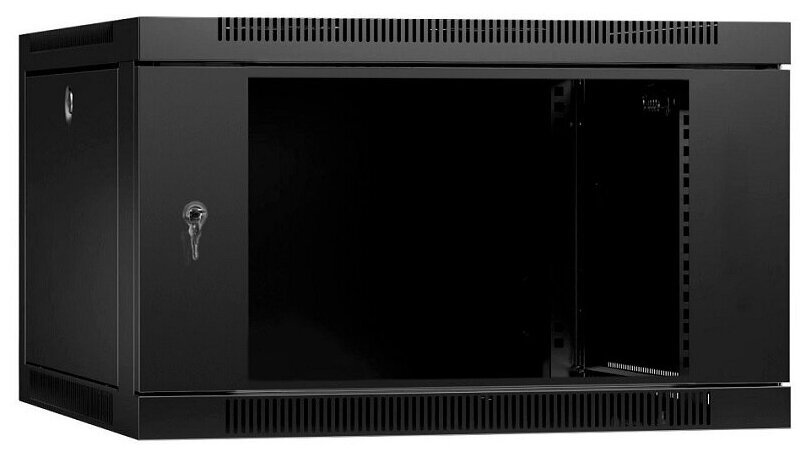 Телекоммуникационный шкаф настенный 19 дюймов 6u 600х600 черный: 19box-LT 6U 60/60BG