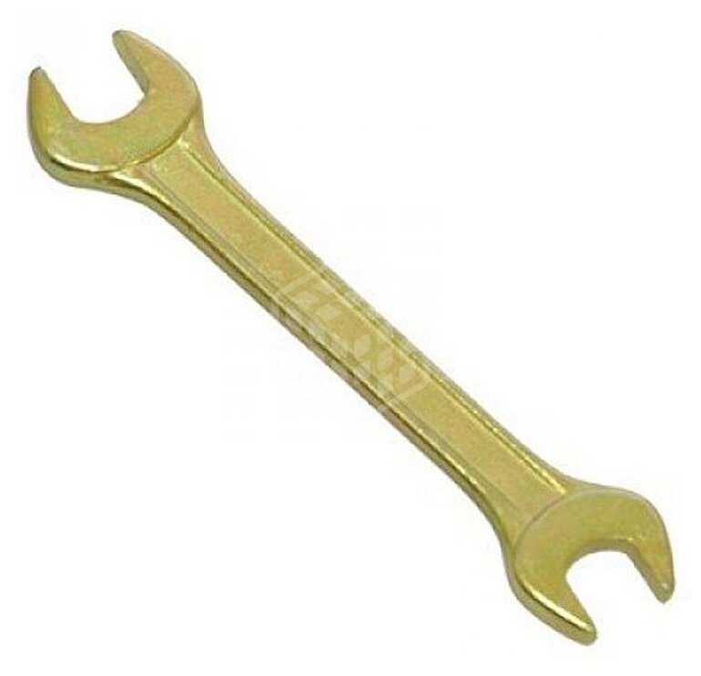 Ключ рожковый, 14 х 15 мм, желтый цинк, СИБРТЕХ 14308 - фотография № 5