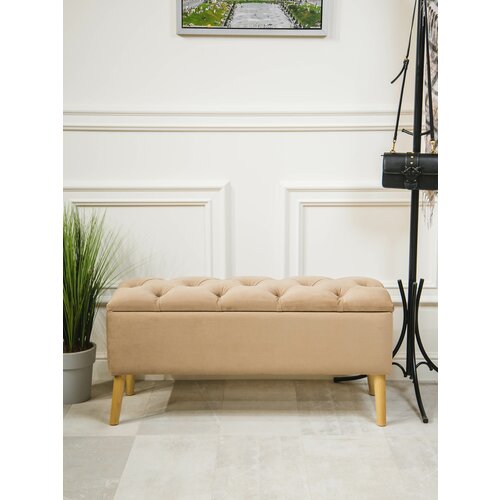 Банкетка с каретной стяжкой в прихожую Пуфик в спальню Пуф Обувница