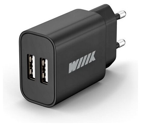 Сетевое зарядное устройство Wiiix UNN-1-2-03 2.4A+2.4A черный - фото №1