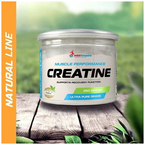 Westpharm / Natural Line / Creatine / Креатин моногидрат / 250 гр, 50 порций чистый креатин из турции без вкуса pump creatine 350 гр 70 порций моногидрат