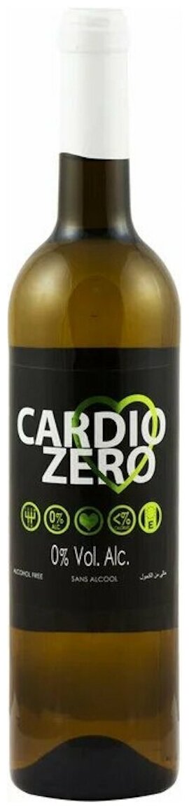 Cardio Zero Вино белое сухое безалкогольное, 750 мл