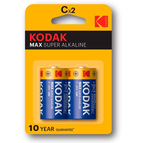Батарейки Kodak MAX C LR14-2BL [KC-2], 2 шт. 16pcs 900min lr14 c mn1400 e93 1 5v c um2 am2 am 2 r14 alkaline batteries for loudspeaker gas cooker mircophone water heater
