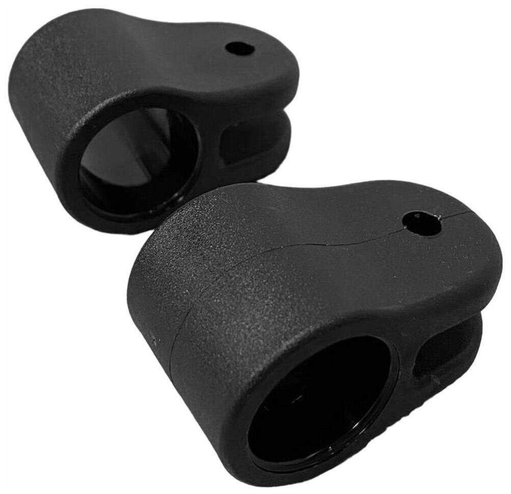 фото Крепление тента на надувную лодку ПВХ, хомут скользящий на трубу каркаса тента 22 мм, 2 штуки, черный