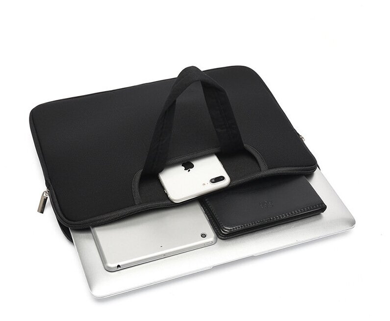 Сумка для ноутбука до 17 дюймов чехол под ноутбук макбук (Macbook) ультрабук со скрытыми ручками и двумя карманами