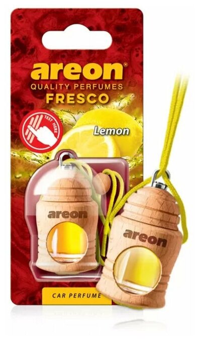 Ароматизатор AREON подвесной боченок деревянный на жидкой основе FRESCO LEMON