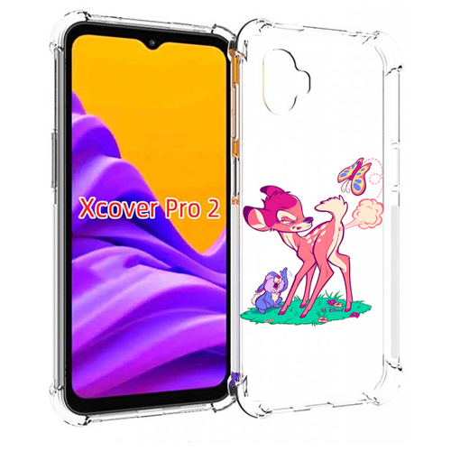 чехол mypads смешной мужчина для samsung galaxy xcover pro 1 задняя панель накладка бампер Чехол MyPads смешной олененок для Samsung Galaxy Xcover Pro 2 задняя-панель-накладка-бампер