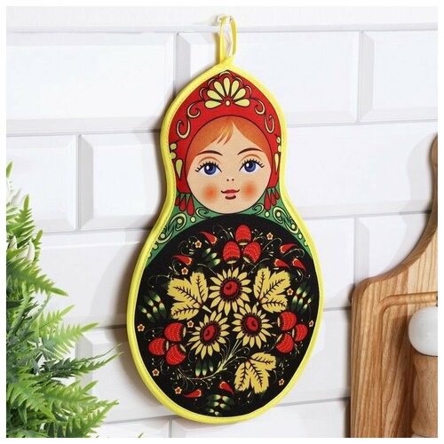 Прихватка Матрёшка хохлома сувенирная 29х20 см 860₽