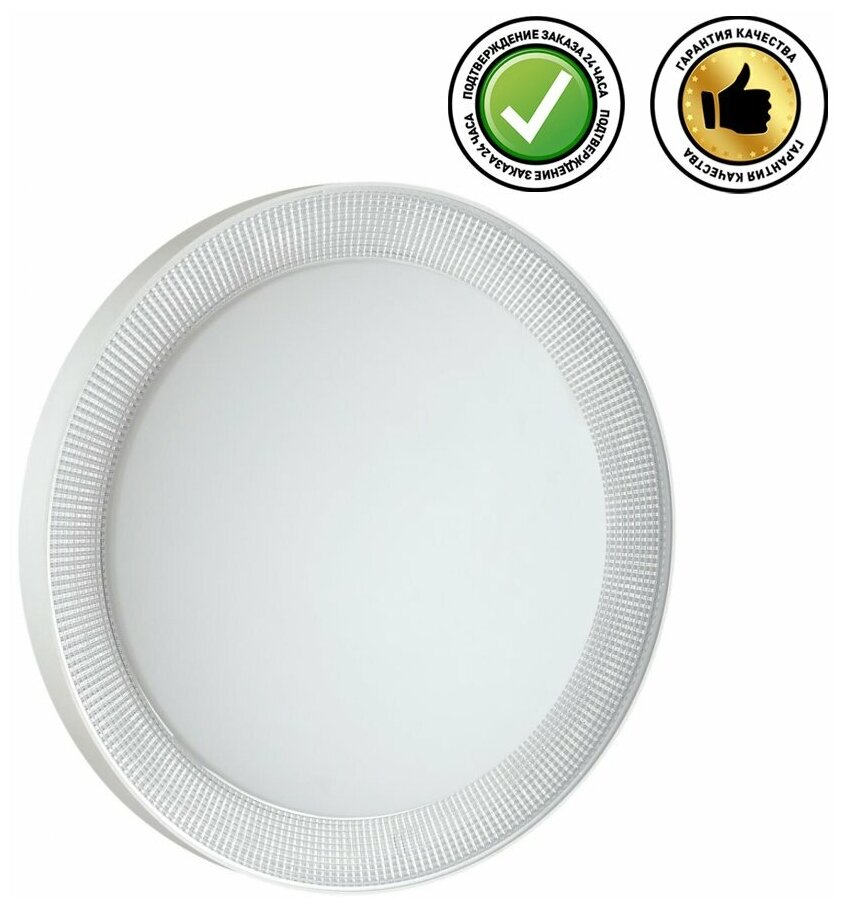 3031/DL TAN SN 055 Светильник пластик/белый/прозрачный LED 48Вт 3000-6500K D450 IP43 пульт ДУ/ LampSmart ASUNO - фотография № 7