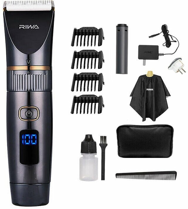 Машинка для стрижки электрическая RIWA Electric Family Set Hair Clipper RE-6501T, черная