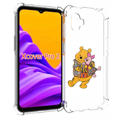 Чехол MyPads модный-медведь-из-винни-пуха для Samsung Galaxy Xcover Pro 2 задняя-панель-накладка-бампер чехол mypads медведь в шапке 2 для samsung galaxy xcover pro 2 задняя панель накладка бампер