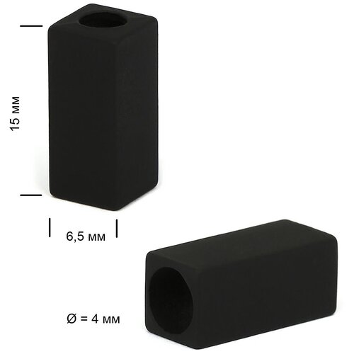 Наконечник для шнура металл TBY OR.0305-5376 (15х6,5мм, отв.4мм) цв. черная резина уп. 100шт наконечник для шнура пластик арт 27106н ø 4мм цв василек уп 100шт