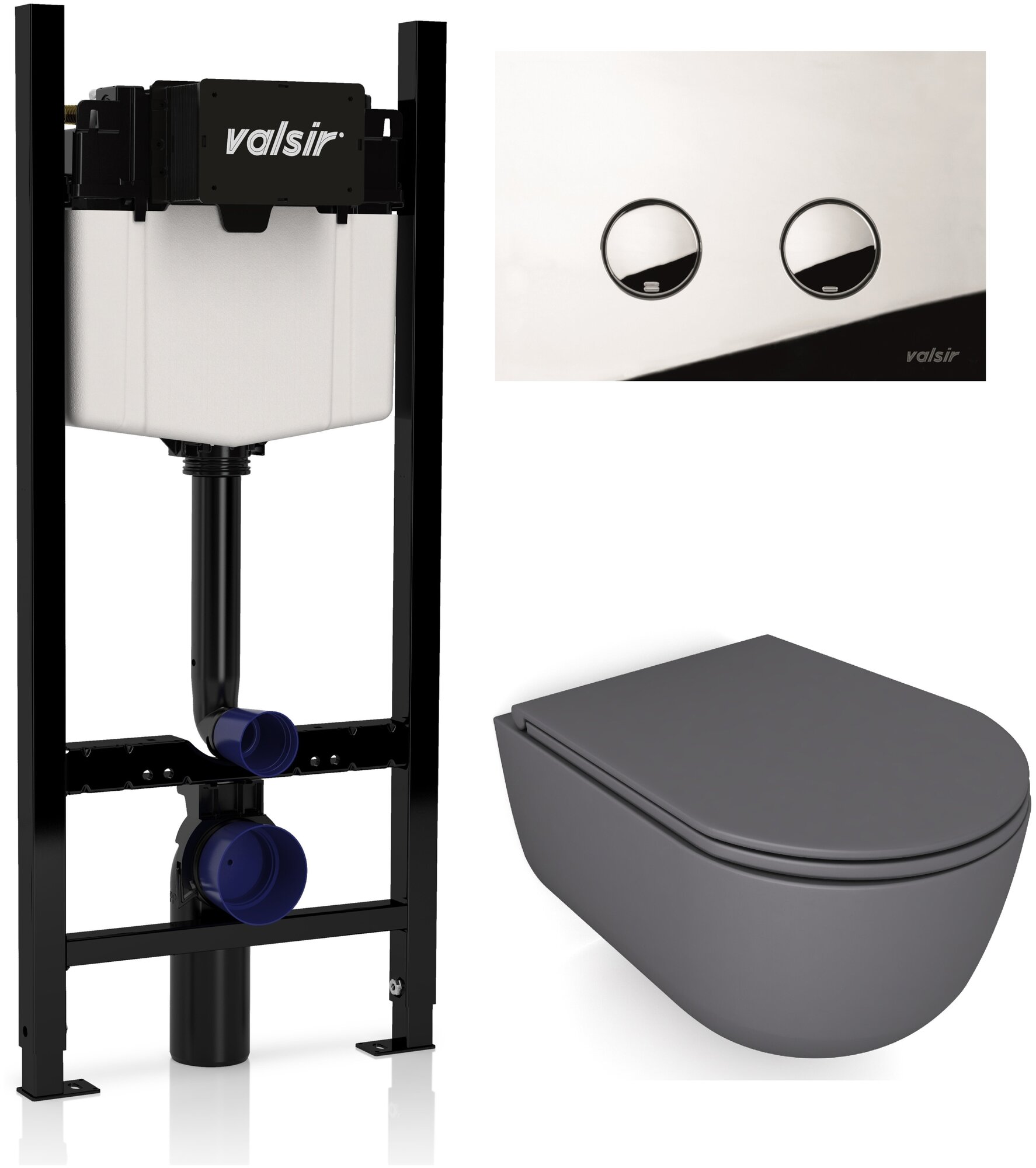фото Комплект инсталляции Valsir с унитазом Galassia KIT VSCR 7334GM Slim P4