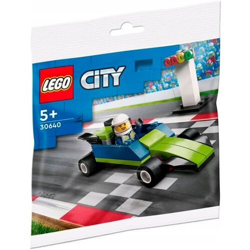 lego конструктор машина пожарного расчёта LEGO City 30640 Гоночная машина, 44 дет.