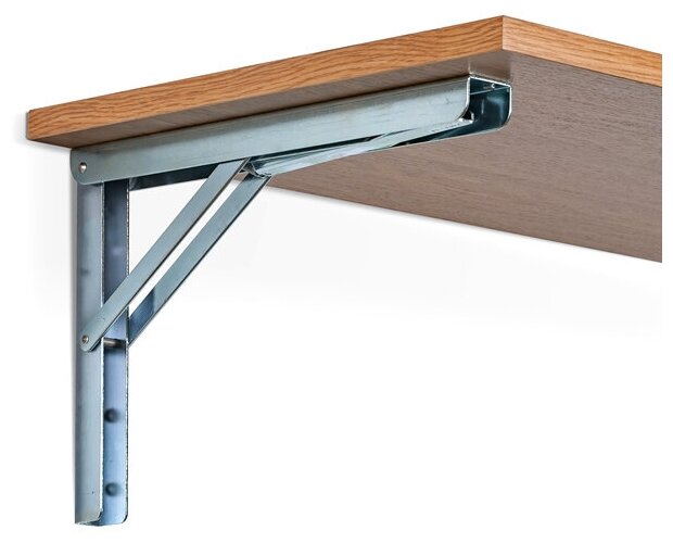 консоль складная VORMANN Multi-Line, 400х270х36 мм, 200 кг, оцинкованная сталь - фото №2