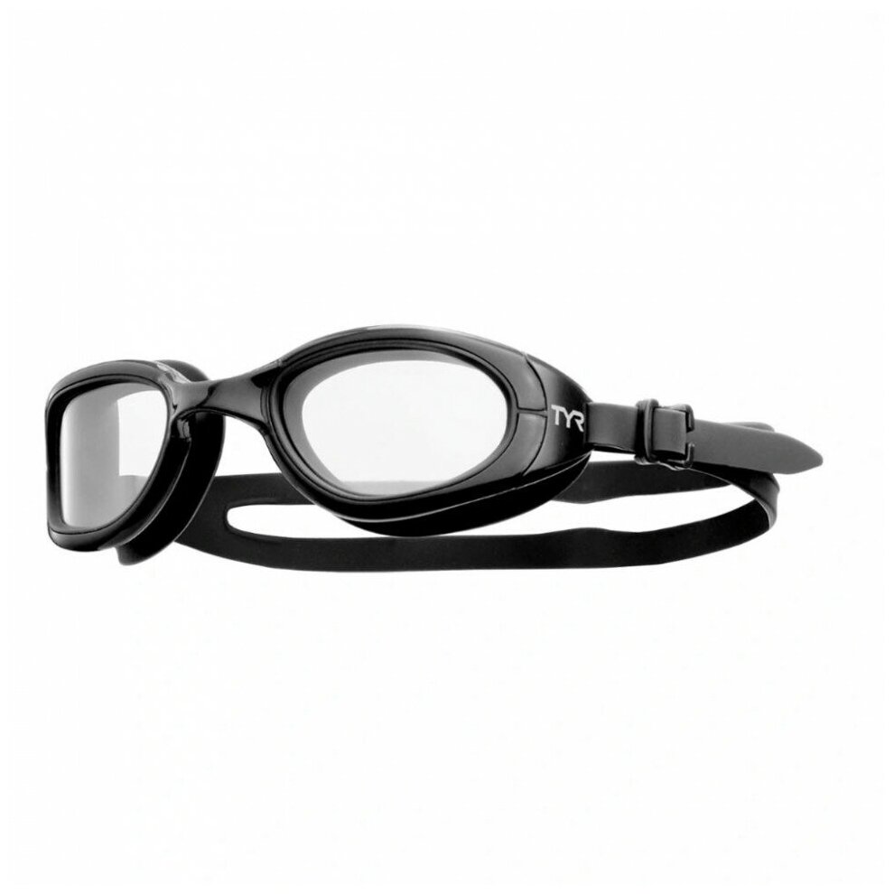 Очки для плавания TYR Special Ops 2.0 Non-Mirrored LGSPLNM-007, прозрачные линзы, черная оправа