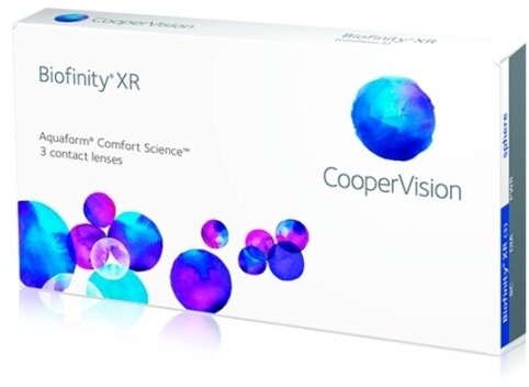 Контактные линзы CooperVision Biofinity XR (3 линзы) -15.00 R 8.6, ежемесячные, прозрачные