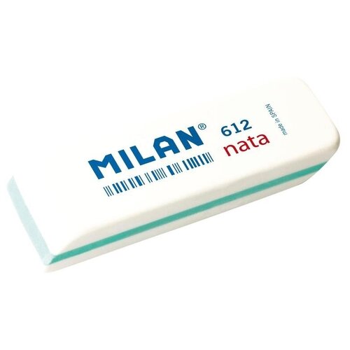 Ластик Milan Nata 612 (скошенный, пластик, 78x23x12мм) 1шт. (CPM612) ластик 12 шт milan скошенный 612 7 8 х 2 3 х 1 2 см cpm612