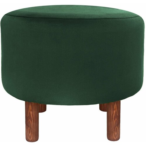 Пуфик Tucan 33х37х33см круглый велюр Темно-зеленый Банкетка Подставка для ног
