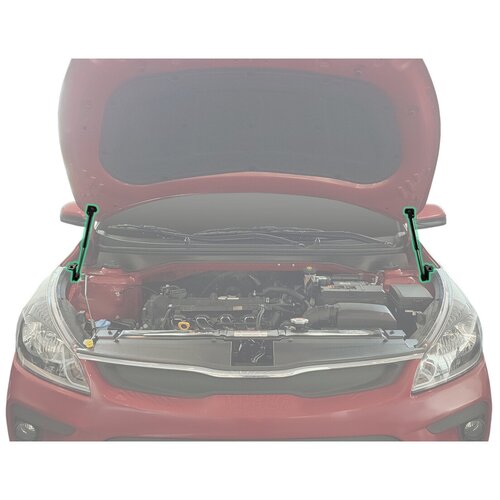 Газовые упоры капота Pneumatic для Kia Rio IV рестайлинг 2020-н.в., 2 шт., KU-KI-RI04-01