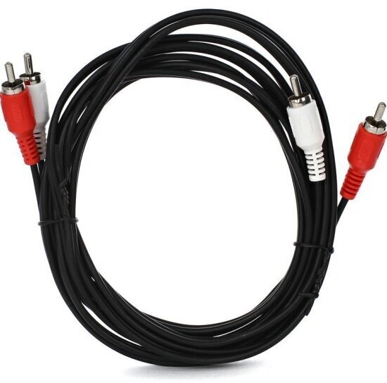 Кабель аудио Vcom 2xRCA (M) - 2xRCA (M) черный 3m, VAV7158-3M