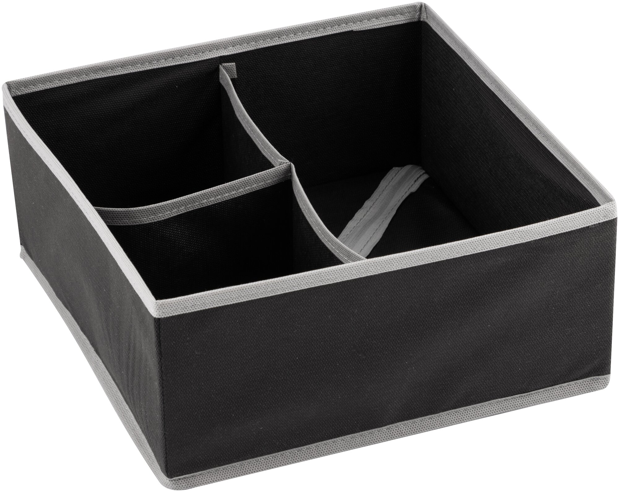 фото Органайзер для хранения Рыжий кот для хранения белья Black Ч-12, 3 отделения